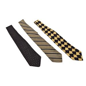 Tommy Hilfiger Men's Silk Necktie Lot of 3 Patterned Designer Luxury Fashion